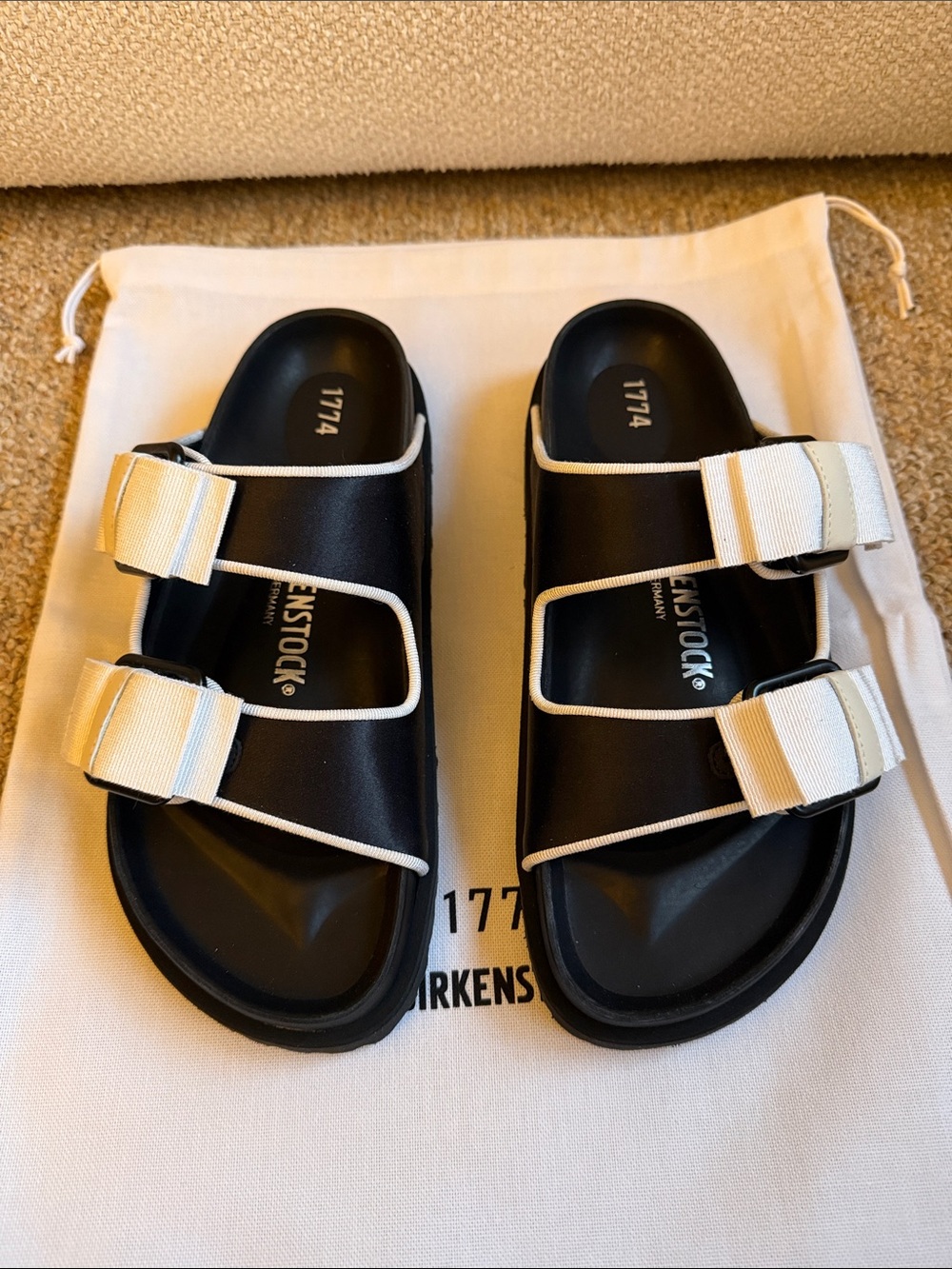 Birkenstock 1774 Arizona Satin with Bow